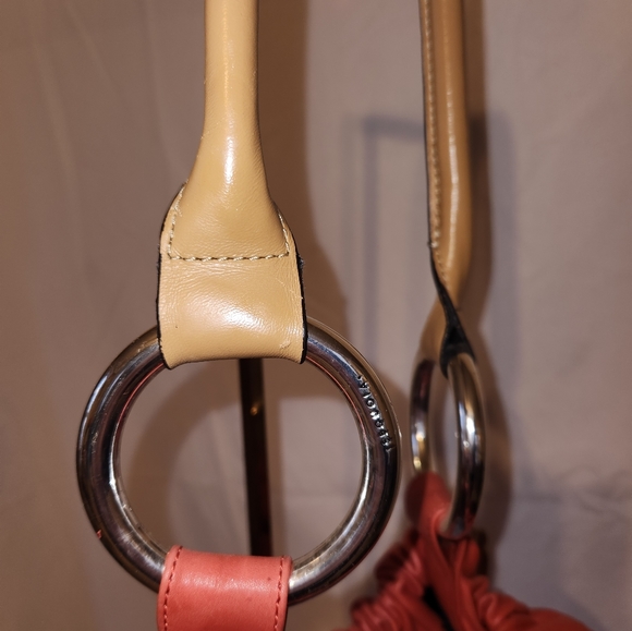 Sequoia Vintage Coral leather hobo with a tan handle - Picture 10 of 11